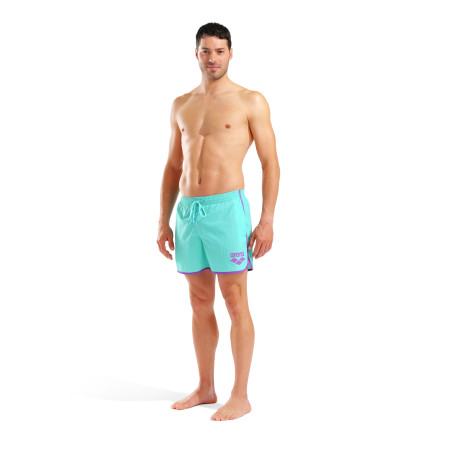 Short de Plage ARENA Men's Arena Big Logo Borders Beach Short WATER-VIOLET | Les4Nages