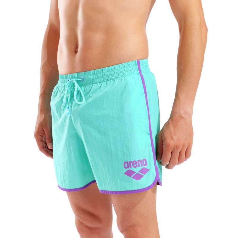 Short de Plage ARENA Men's Arena Big Logo Borders Beach Short WATER-VIOLET | Les4Nages