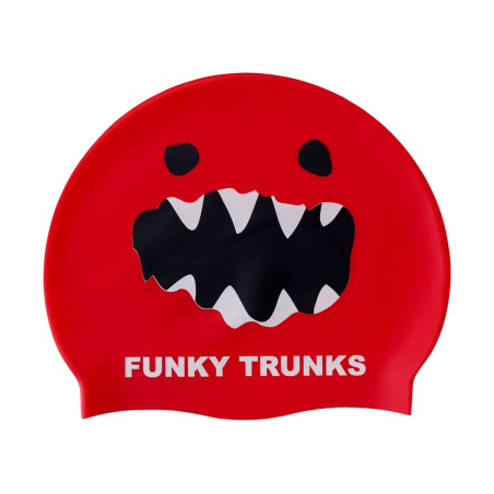 FUNKY TRUNKS Red Monster- bonnet de bain fantaisie natation silicone | Les4Nages