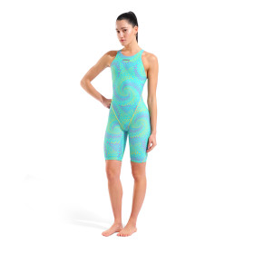 ARENA Powerskin ST NEXT LE FIREFLOW - SEAGLASS (Edition Limitée) - Dos Ouvert - Combinaison Femme Natation