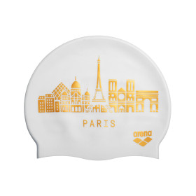 Bonnet ARENA FLAT SILICONE SKYLINE White - Edition Limitée Paris 2026