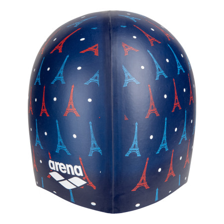 Bonnet ARENA FLAT SILICONE Tour Eiffel Navy Allover - Edition Limitée Paris 2026 | Les4Nages