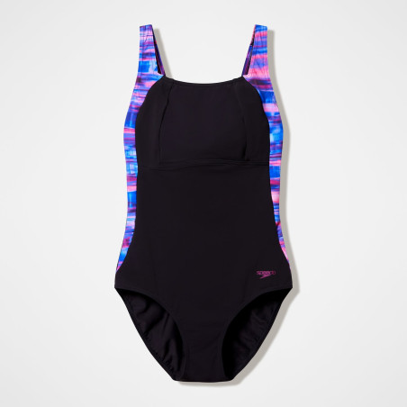 Speedo Shaping LUNA LUSTRE Black Purplr - Maillot Aquagym et Natation Femme | Les4Nages