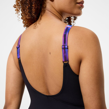 Speedo Shaping LUNA LUSTRE Black Purplr - Maillot Aquagym et Natation Femme | Les4Nages