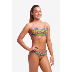 Maillot FUNKITA Fille (8-14ans) Lying Cheet Racerback 2 pieces - Maillot Natation Fille 2 pieces