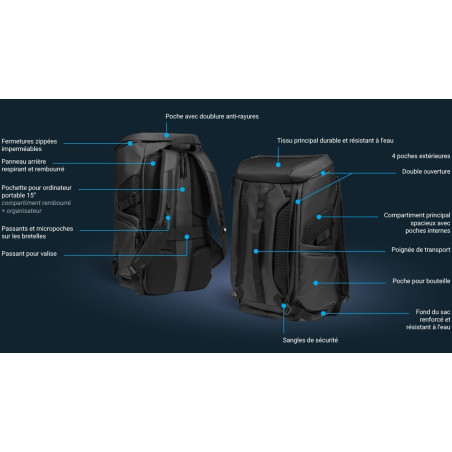 ARENA ULIXES BACKPACK BLACK - Sac à Dos Natation et Piscine | Les4Nages ARENA ULIXES BACKPACK BLACK - Sac à Dos Natation et Piscine | Les4Nages