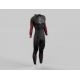 ZEROD Homme FLEX MAX - Black Red - Combinaison Triathlon néoprène