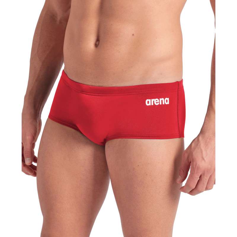 Arena Men's Team SOLID Low Waist Short Red White - Boxer Natation Homme | Les4Nages