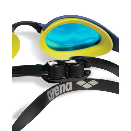 ARENA Cobra Ultra Swipe Mirror - Aqua Shark - Lunettes Natation Bleu Verres Argent | Les4Nages