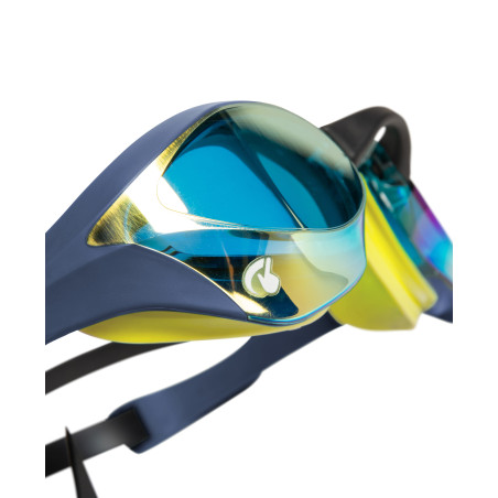 ARENA Cobra Ultra Swipe Mirror - Aqua Shark - Lunettes Natation Bleu Verres Argent | Les4Nages