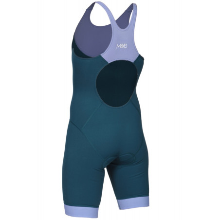MAKO Team Liliac Petrol - Trifonction Femme Triathlon Sans Manches | Les4Nages