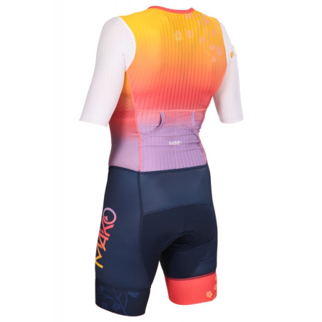 MAKO Pro Set-IN Blossom - Trifonction Femme Triathlon Manches Courtes | Les4Nages