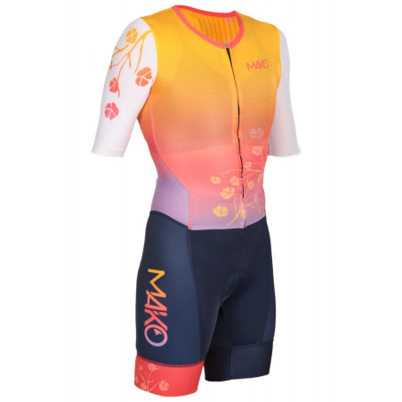 MAKO Pro Set-IN Blossom - Trifonction Femme Triathlon Manches Courtes | Les4Nages