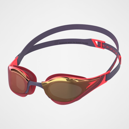 Speedo Fastskin PURE FOCUS Mirror Black Red - Lunettes Natation | Les4Nages