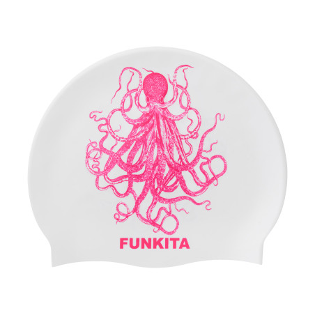 FUNKITA Octomus Pink - bonnet de bain fantaisie natation silicone | Les4Nages
